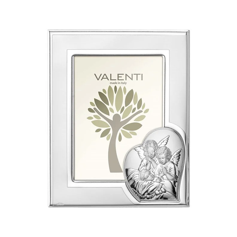 Srebrna ramka Valenti Pamiątka Chrztu Świętego z grawerem Valenti & Co