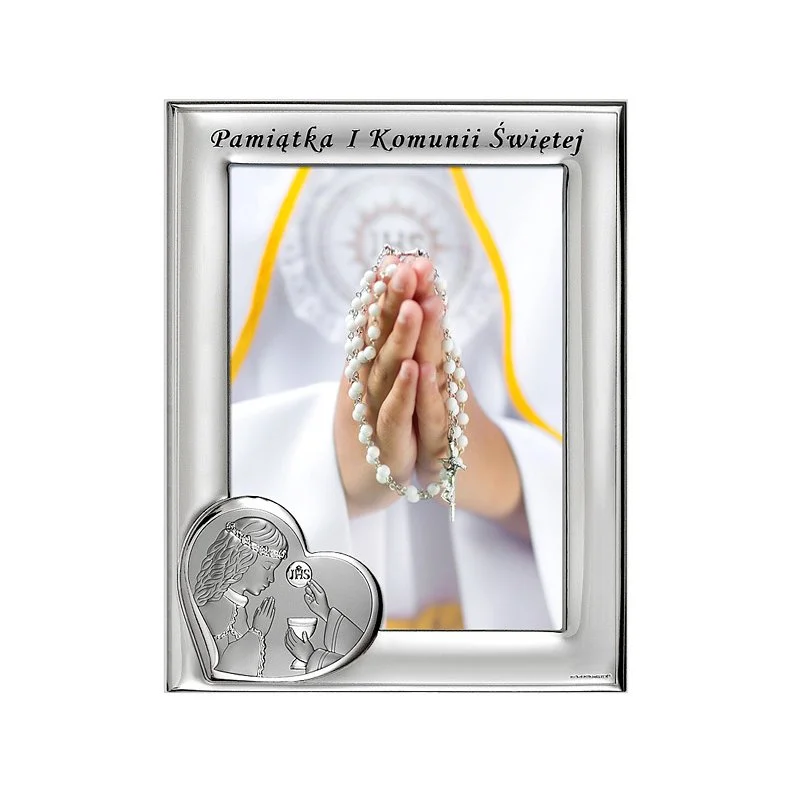 Ramka komunijna na zdjęcia Prezent na komunię dla dziewczynki z grawerem Beltrami