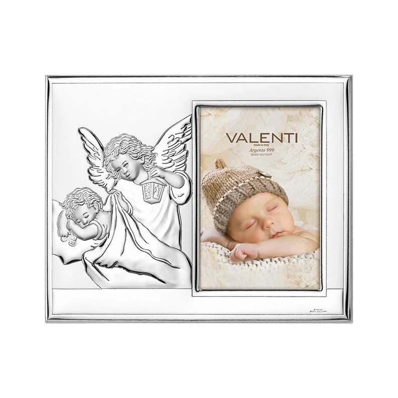 Srebrna ramka Valenti Pamiątka Chrztu Świętego z grawerem Valenti & Co