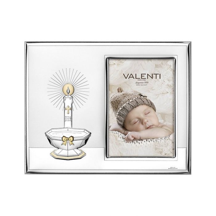 Srebrna ramka Valenti Pamiątka Chrztu Świętego z grawerem Valenti & Co