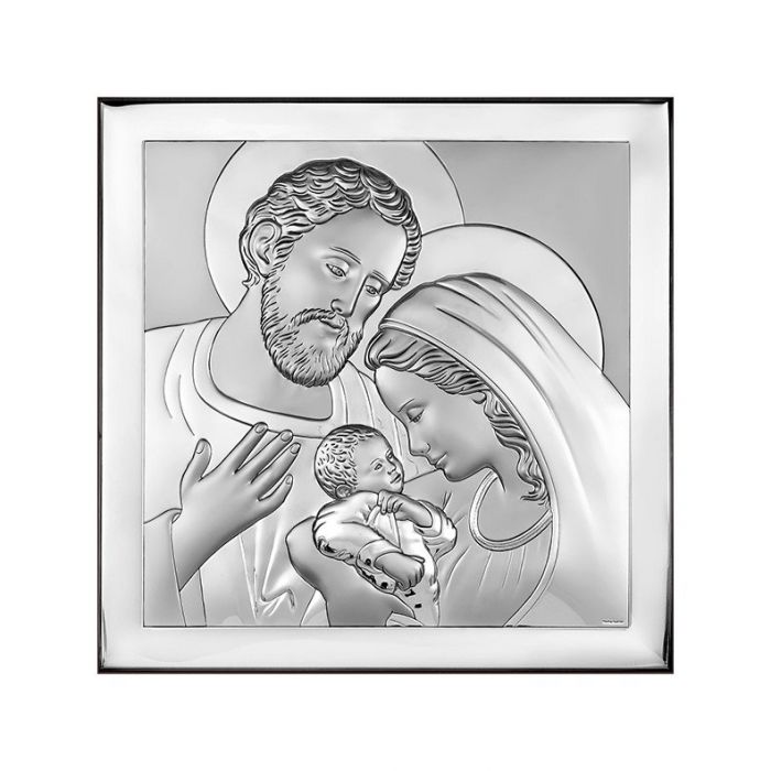Święta Rodzina obraz srebrny z grawerem Beltrami