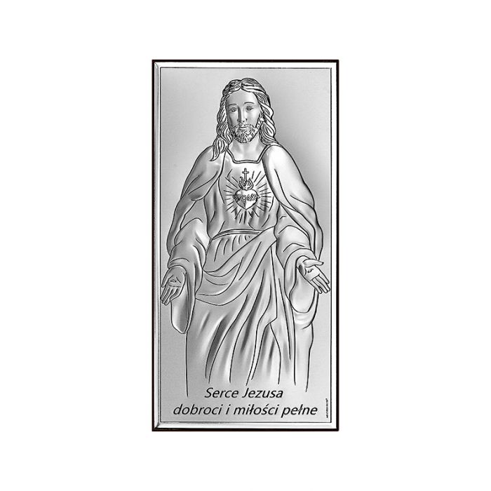 Jezus Chrystus obrazek srebrny z grawerem Beltrami