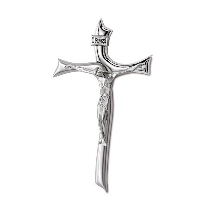 Srebrny krzyż z wizerunkiem Chrystusa z grawerem Valenti & Co