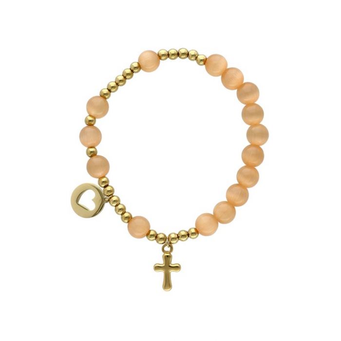 Różaniec na rękę - bransoletka na Komunię lub Chrzest z grawerem Yvon