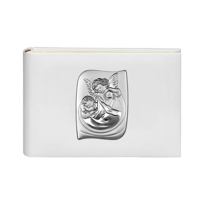 Album na zdjęcia z aniołkiem Prezent na Chrzest, Roczek z grawerem Beltrami