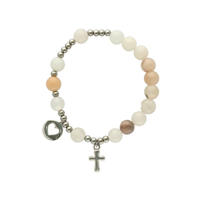 Różaniec bransoletka z kamieni naturalnych z grawerem Yvon