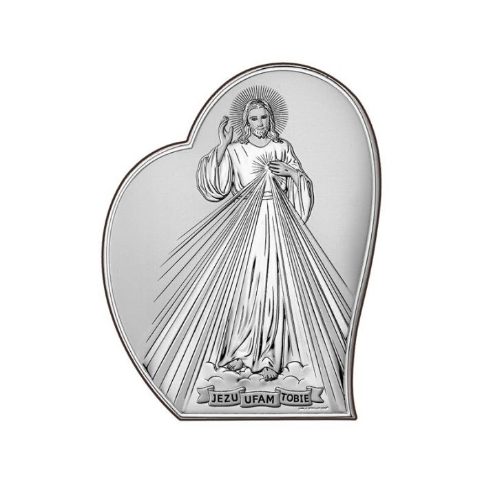 Obrazek Jezus Chrystus srebrna ikona z grawerem Beltrami